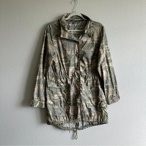 American Eagle Camo Longline Windbreaker Jacket Small